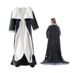Heated Blanket - Wearable Heated Blanket with Sleeves,Heateds Robe with Foot Pockets - Flannel & Sherpa, 6 Heating Levels & Timer,Full Body Coverage for Winter (Dark Gray,with Foot Pockets)