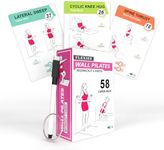 Wall Pilates Workouts for Women - 58 Exercise Cards with Wall Pilates Workout Postures, Instructions & Breathing Tips | Free Ring & Dry-Erase Marker to Create a Customize Wall Pilates Exercise Chart