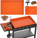 Carry360 Silicone Griddle Cover Set for Blackstone 36" with 16" Blackstone Griddle Accessories, Cleaning Brush | Heavy Duty Food-Grade Grill Mats Accessories | All Season Protection from Dirt Rust​