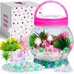 Light-Up Unicorn Terrarium Kit For Kids - Birthday Gifts for Girls - Creative Unicorn Toys & Craft Kits Presents - Arts & Crafts Fun for Little Girls Age 6, 7, 8-12 Year Old Girl Gift