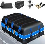 40 Cubic Feet Rooftop Cargo Carrier Bag, Waterproof Soft-Shell Car Roof Bag for All Vehicles SUV with/Without Rack, Car Top Luggage Storage Bag, Blue