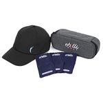 Chilli Wear Temperature Regulating Baseball Cap - Cooling & Warming - Headache & Migraine Relief Hat - 3 Medical Grade Gel Packs and Thermal Bag - Black/Blue