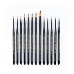 Majestic Royal and Langnickel Short Handle Paint Brush Set, Round, 13-Piece