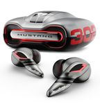 GOBOULT Mustang Torq Wireless in Ear Earbuds with 60H Playtime, App Support, Quad Mic ENC, 45ms Low Latency, 13mm Driver, Breathing LEDs,Touch Controls, Made in India, IPX5, Ear buds Wireless (Silver)