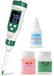 Yewhick Digital pH Meter for Food, Food pH Tester with High Accuracy pH Probe for Sourdough and Bread, Food pH Meter for Canning, Meat, Cheese, Solid Samples and Water, 0.01 Resolution