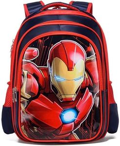 Xicks Student Backpack 1st to 4th Grade Student Bag, Size: 42 cm x 30cm x 18 cm, Iron Man, 42 cm x 30cm x 18 cm, Travel Backpacks