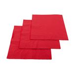 Paper Napkins, Dinner Napkins - Red - Soft & Durable - 16" x 16" - Disposable - Luxenap Air Laid - 50ct Box - Restaurantware