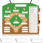 Eki Shoal 38 Pcs Baseball Lineup Board for Dugout with 30 Lineup Magnets, Snap Hooks and Dry Erase Markers - Magnetic Baseball Lineup Board for Baseball Coach