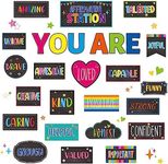 Classroom Affirmation Station Bulletin Board Set Motivational Bulletin Board for Classroom Decor Mental Health Posters Positive Affirmations Accents Cutouts for Teachers School Chart Wall Supplies