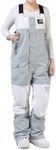 GS SNOWING Women's Snow Bibs Waterproof Windproof Insulated Ski Pants Snowboard Overalls Winter Grey M