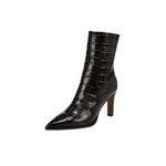 Franco Sarto Women's Appia Pointed Toe Dress Bootie Ankle Boot, Dark Grey Croco, 9.5