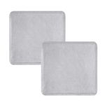 OutdoorLines Faux Linen Outdoor Cushion Covers Replacement 20"x18"x4", Waterproof Patio Cushion Cover for Outdoor Furniture, Outdoor Seat Cushion Covers for Patio, Garden (Set of 2, Gray, Cover Only)