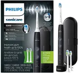 Philips Sonicare ProtectiveClean 5300 Rechargeable Electric Power Toothbrush, Black, HX6423/34