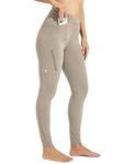 WILLIT Women's Fleece Riding Breeches Winter Horse Riding Pants Tights Equestrian Thermal Schooling Tights Khaki S