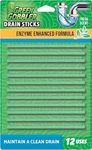 Green Gobbler Drain Cleaner and Deodorizer Sticks with Enzymes - Maintain a Clean Drain, Safe for Pipes and Septic Tanks, Use Monthly - 12 Pack