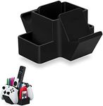 Dual Game Controller, TV Remote Control & Stationary Storage Desktop Organizer Holder, Universal Design for Xbox ONE PS5 PS4 PC Gamepads, Reduce Clutter (D03)