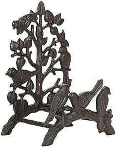 Sungmor Soporte de manguera de jardín de hierro fundido resistente | Soporte de pared para manguera de agua | Carrete decorativo para manguera de interior y exterior | Almacenamiento de manguera de