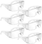 6 Pairs Clear Safety Glasses Over G