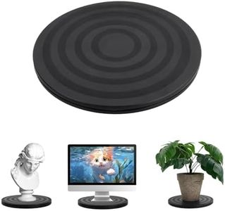 8 Inch 360° Rotating Stand Lazy Susan Turntable, Black Swivel Steel Ball Bearings Stand, Heavy Duty Multi-use Turntable for TV Computer Monitor Pottery Sculpture Flower Arrangement Bonsai Pruning