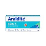 Araldite Adhesive Klear 5, 10g (R & H 5 g), Transparent Epoxy Glue with 5 Mins of set time for quick fix & repair, Ideal as metal glue, glass glue, wood glue for furniture, waterproof glue