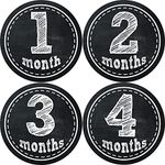 Months in Motion 155 Monthly Baby Stickers - Baby Boy- Months 1-12 - Milestone Sticker