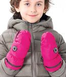 Aroma Season Heated Gloves for Kids, Heated Mittens Gloves for Kids Children, Electric Rechargeable Heated Gloves for Skiing, Hiking, Walking (S/M, Pink)