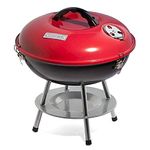 Cuisinart CCG190RB Portable Charcoal Grill, 14.5" X 14.5" X 15", Red