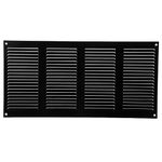 Vent Systems 16" x 8" Inch Black Air Vent Cover Metal Air Return Grill with Built in Pest Guard Screen HVAC Vent Cover for Home Improvement Vent Duct Cover