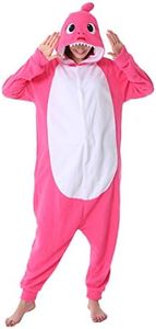 dressfan Animal Shark Onesie Pajamas Cosplay Costume Christmas Halloween Family Matching Pajamas for Unisex Adults Teens Kids Rose S