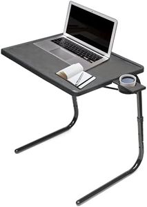 Table Mate II Folding TV Tray Table and Cup Holder with 6 Height and 3 Angle Adjustments the Original TV Tray (Black)