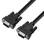 DTech 15 Feet SVGA VGA Computer Monitor Cable Male to Male Cord 1080p High Resolution (5 Meter, Black)