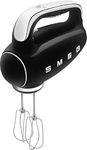 Smeg HMF01BLUK Hand Mixer with Turbo Function, 3 Attachments, LED Display, Retro 50's Style, 250W, Black