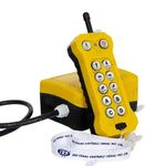 SRP Single Speed Crane Wireless Radio Remote Control 6 Push Button Switch Industrial Channel Electric Lift Hoist Radio Switch Receiver (10+2) Button- 24V AC