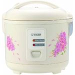 TIGER JAZ-A10U-FH 5.5 Cup (Uncooked) Rice Cooker & Warmer with Steam Basket, Floral White