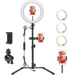 Godox LR120 12" LED Ring Light with Desktop Stand & Phone Holder,3000K-6000K Dimmable Selfie Ring Light,USB Powered Conference Light for Vlogs,YouTube,TikTok,Live Stream,Makeup,Photography (Black)