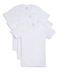 2(X)IST Men's Essential Cotton V-Neck T-Shirt 3-Pack, White Natural, X-Large