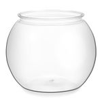 POPETPOP Plastic Fish Bowls Round Aquarium Clear Fish Keeper Fishbowl Golden Fish Tank Vase Pot for Wedding Party Event Christmas Holiday Home Decor 19.5cm