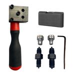 YEZMEK Brake Pipe Flaring Tool, 3/16" & 1/4" SAE, Handheld Copper Tube Flaring Tool Kit, 45° Double Flare for Brake Line Repair and Custom Flares