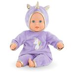 Corolle Bebe Calin Unicorn Baby Doll - 12"/30cm Poseable Soft Body with Vanilla Scent and Sleepy Eyes That Open and Close, for Kids Ages 18 Months and Up