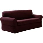 Maytex Pixel Stretch Slipcover Sofa, 2-Piece (Chocolate)