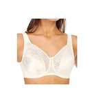 Playtex Secrets Love My Curves Signature Floral Underwire Full Coverage Bra #4422, Natural Beige, 36B