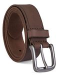 Timberland Men's 35mm Classic Buckle Leather Belt for Jeans, Dark Brown, 34