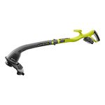 RYOBI Battery Powered Cordless String Trimmer & Edger, 18-Volt, 1.3 Ah, Includes 10-inch Cut Width, 1 Hour Charge, Compatible with all RYOBI ONE+ Tools and Batteries