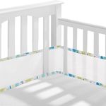 Oscar Home Breathable Mesh Crib Liner - Crib Liner best for your baby safety -Fits Full four sides of crib bed. 28 x 360 cms (Esquire)