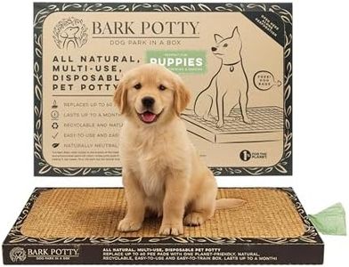 Puppy Bark Potty | Indoor Potty for Puppies & Dogs | Plant-Based Fiber Dog Potty Tray | Stays Dry & Pest-Free | Disposable Litter Box for Dogs | Large 30x20