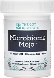 The Gut Institute: Microbiome Mojo 2-in-1 High Potency Probiotics - 100 Billion CFUs Plus 500 Million viable Ribospore Cells per Capsule - 21 Count - No Refrigeration Needed - Made in The USA