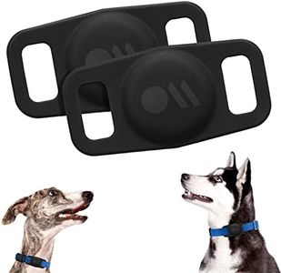 Case-Mate 2 Pack Airtag Dog Collar Holder - Water Resistant Airtag Holder Dog Tag - Lightweight Protective Airtag Case for Dog Collar - Pet Collar Airtag Loop - Compatible w/Cat/Dog Collars - Black