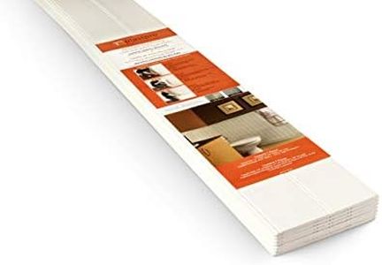 Plastpro 8 Foot Reversible Wall Panels | Easy to Install Wainscoting for Simple Home Improvement Projects (White, 7 Piece)