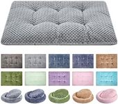 WONDER MIRACLE Fuzzy Deluxe Pet Beds, Super Plush Dog or Cat Beds Ideal for Dog Crates, Machine Wash & Dryer Friendly (15" x 23", S-Grey)