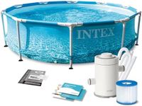 Intex 10 ft x 30-inch Beachside Metal Frame Pool Set